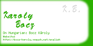 karoly bocz business card